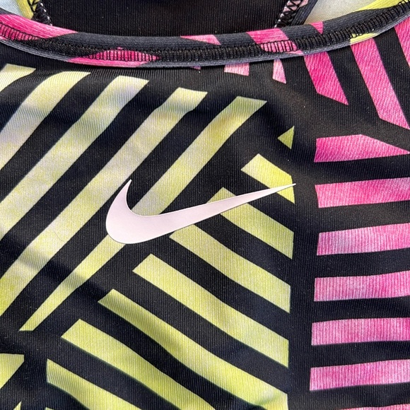 Pink and Yellow Nike Dri-Fit Sports Bra - Picture 2 of 3